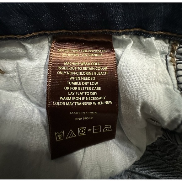 KUT FROM THE KLOTH Skinny Leg‎ Mid Rise Dark Wash Blue Denim Jeans Women's Sz 14 - Picture 10 of 10